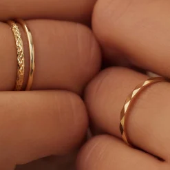 Isabel Bernard Rivoli Laura 14 karaat gouden ring met diamond cut Flash Sale