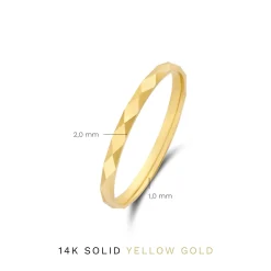 Isabel Bernard Rivoli Laura 14 karaat gouden ring met diamond cut Flash Sale