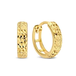 Isabel Bernard Rivoli Laura 14 karaat gouden creolen met diamond cut Best