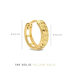 Isabel Bernard Rivoli Laura 14 karaat gouden creolen met diamond cut Best