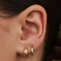 Isabel Bernard Rivoli Laura 14 karaat gouden creolen met diamond cut Hot