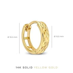 Isabel Bernard Rivoli Laura 14 karaat gouden creolen met diamond cut Hot