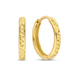 Isabel Bernard Rivoli Laura 14 karaat gouden creolen met diamond cut Sale