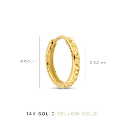 Isabel Bernard Rivoli Laura 14 karaat gouden creolen met diamond cut Sale