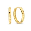 Isabel Bernard Rivoli Laura 14 karaat gouden creolen met diamond cut Clearance