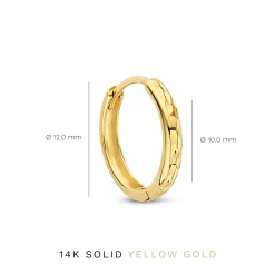 Isabel Bernard Rivoli Laura 14 karaat gouden creolen met diamond cut Clearance