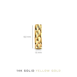 Isabel Bernard Rivoli Laura 14 karaat gouden oorknoppen met diamond cut Shop