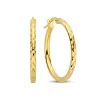 Isabel Bernard Rivoli Laura 14 karaat gouden creolen met diamond cut Online