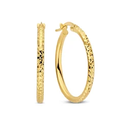 Isabel Bernard Rivoli Laura 14 karaat gouden creolen met diamond cut New