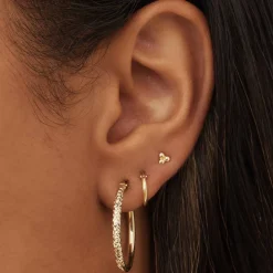 Isabel Bernard Rivoli Laura 14 karaat gouden creolen met diamond cut New