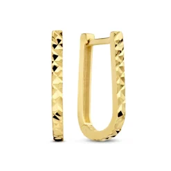 Isabel Bernard Rivoli Laura 14 karaat gouden oorhangers met diamond cut Flash Sale