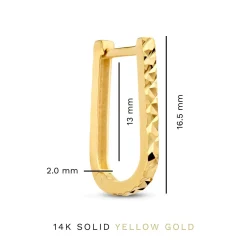 Isabel Bernard Rivoli Laura 14 karaat gouden oorhangers met diamond cut Flash Sale