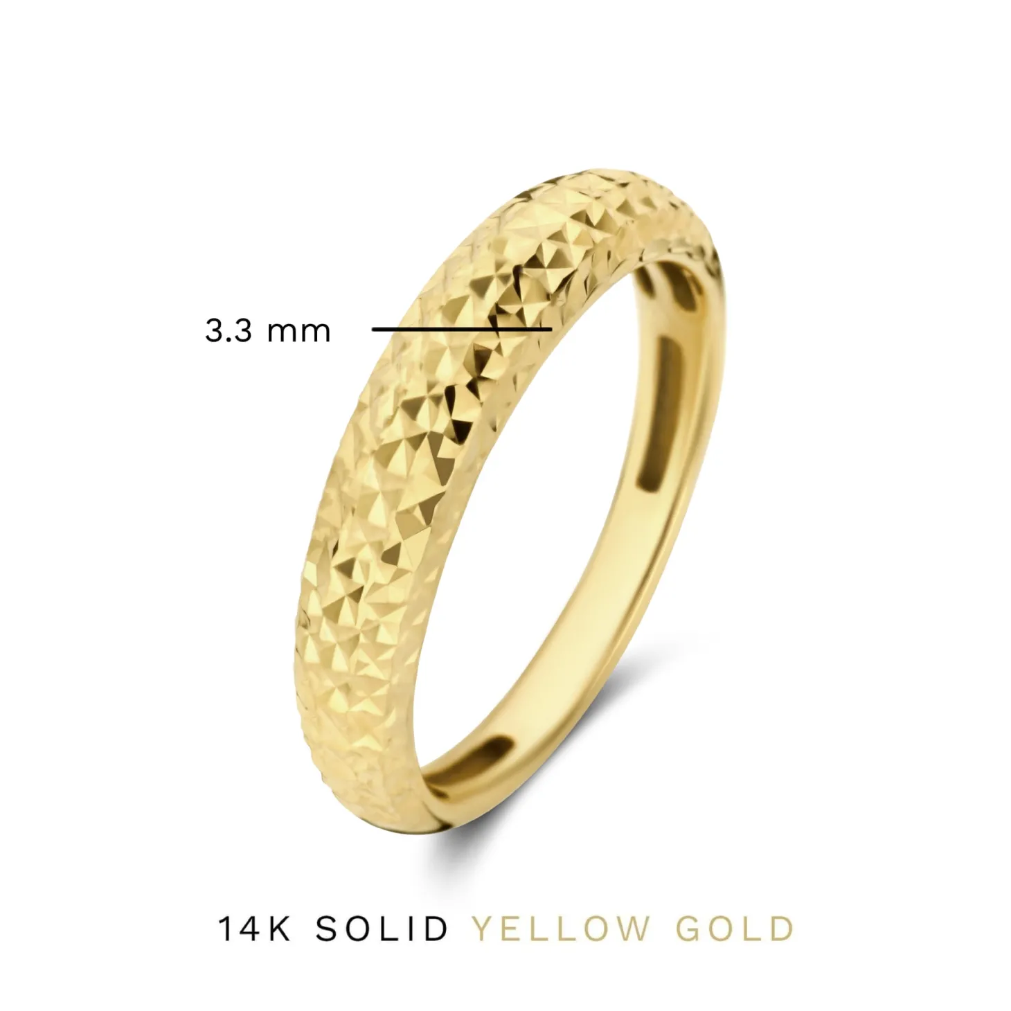 Isabel Bernard Rivoli Laura 14 karaat gouden ring met diamond cut Store