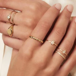 Isabel Bernard Rivoli Laurance 14 karaat gouden ring Cheap