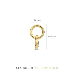Isabel Bernard Rivoli Lisan 14 karaat gouden oorhangers met twist Flash Sale
