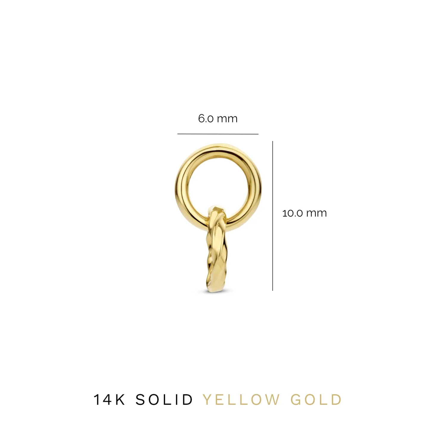 Isabel Bernard Rivoli Lisan 14 karaat gouden oorhangers met twist Flash Sale