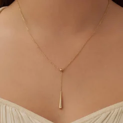 Isabel Bernard Rivoli Maryn 14 karaat gouden collier met staafje Clearance