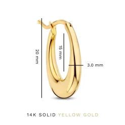 Isabel Bernard Rivoli Maryn 14 karaat gouden oorhangers Cheap
