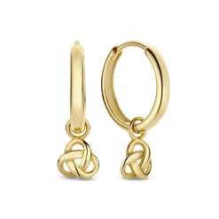 Isabel Bernard Rivoli Méline 14 karaat gouden creolen met knoopje Flash Sale