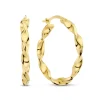 Isabel Bernard Rivoli Odette 14 karaat gouden creolen met twist Flash Sale