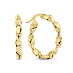 Isabel Bernard Rivoli Odette 14 karaat gouden creolen met twist Clearance