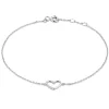 Isabel Bernard Saint Germain Amore 14 karaat witgouden armband met hartje Discount
