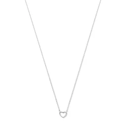Isabel Bernard Saint Germain Amore 14 karaat witgouden collier met hartje Cheap