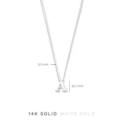 Isabel Bernard Saint Germain Chloé 14 karaat witgouden initial collier met letter Online