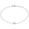 Isabel Bernard Saint Germain Faïs 14 karaat witgouden armband met zirkonia steentje Cheap