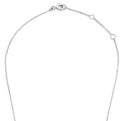 Isabel Bernard Saint Germain Garance 14 karaat witgouden collier met zirkonia steentje Cheap