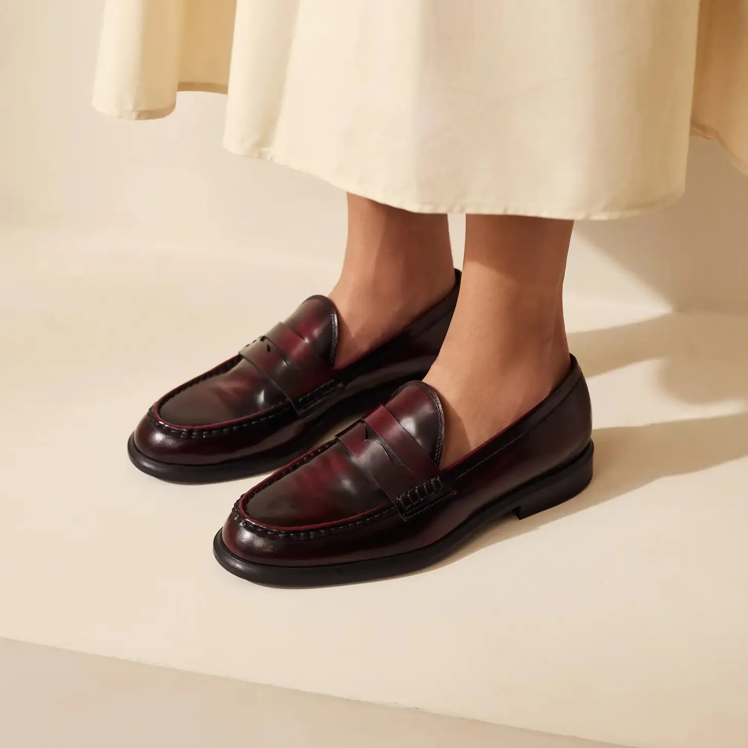 Isabel Bernard Vendôme Blandine bordeaux loafers van spazzolato leer Cheap