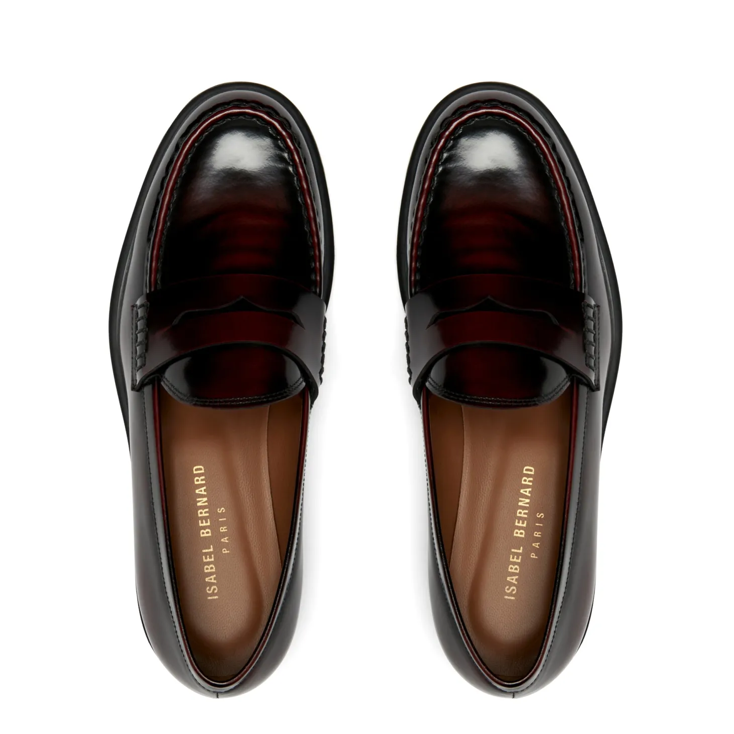 Isabel Bernard Vendôme Blandine bordeaux loafers van spazzolato leer Cheap