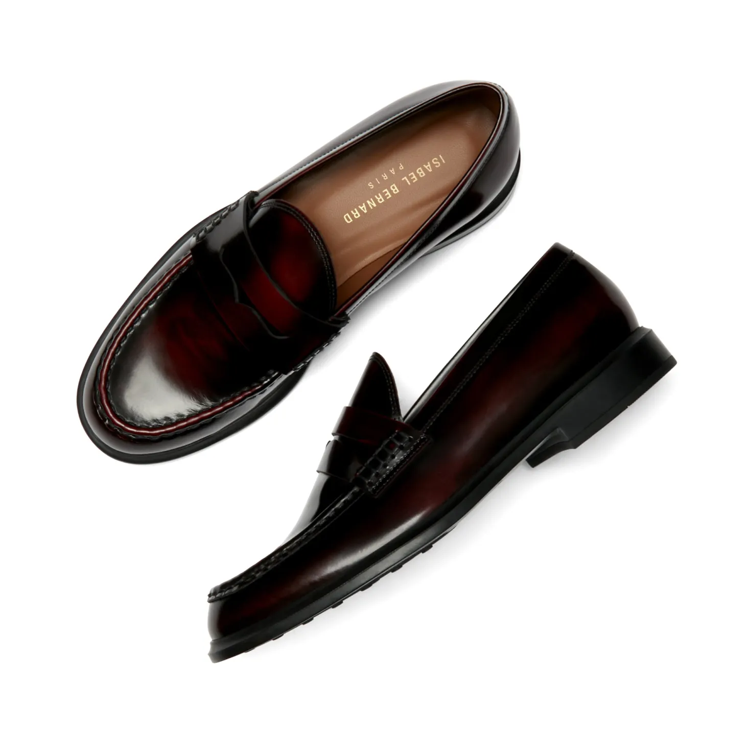Isabel Bernard Vendôme Blandine bordeaux loafers van spazzolato leer Cheap