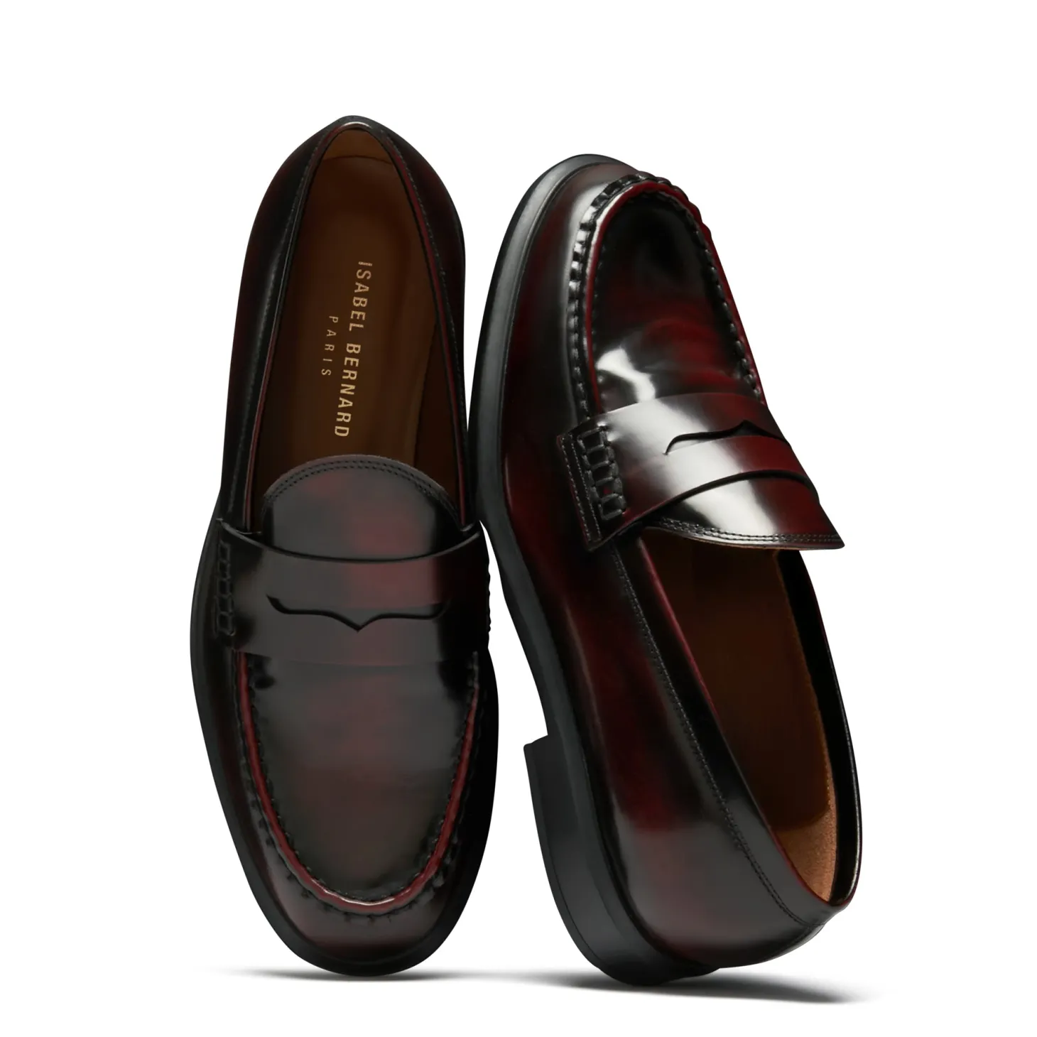 Isabel Bernard Vendôme Blandine bordeaux loafers van spazzolato leer Cheap