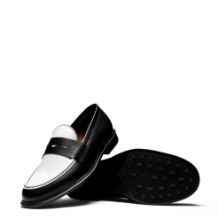 Isabel Bernard Vendôme Blandine zwart-wit leren loafers van kalfsleer Discount