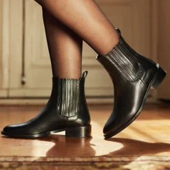 Isabel Bernard Vendôme Chey zwarte leren chelsea boots van kalfsleer Fashion
