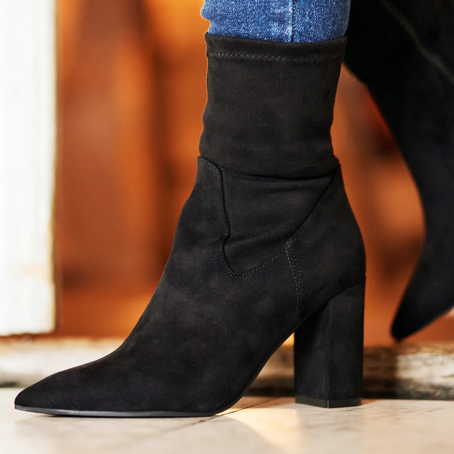Isabel Bernard Vendôme Fem zwarte nylonstretch suède heels Clearance