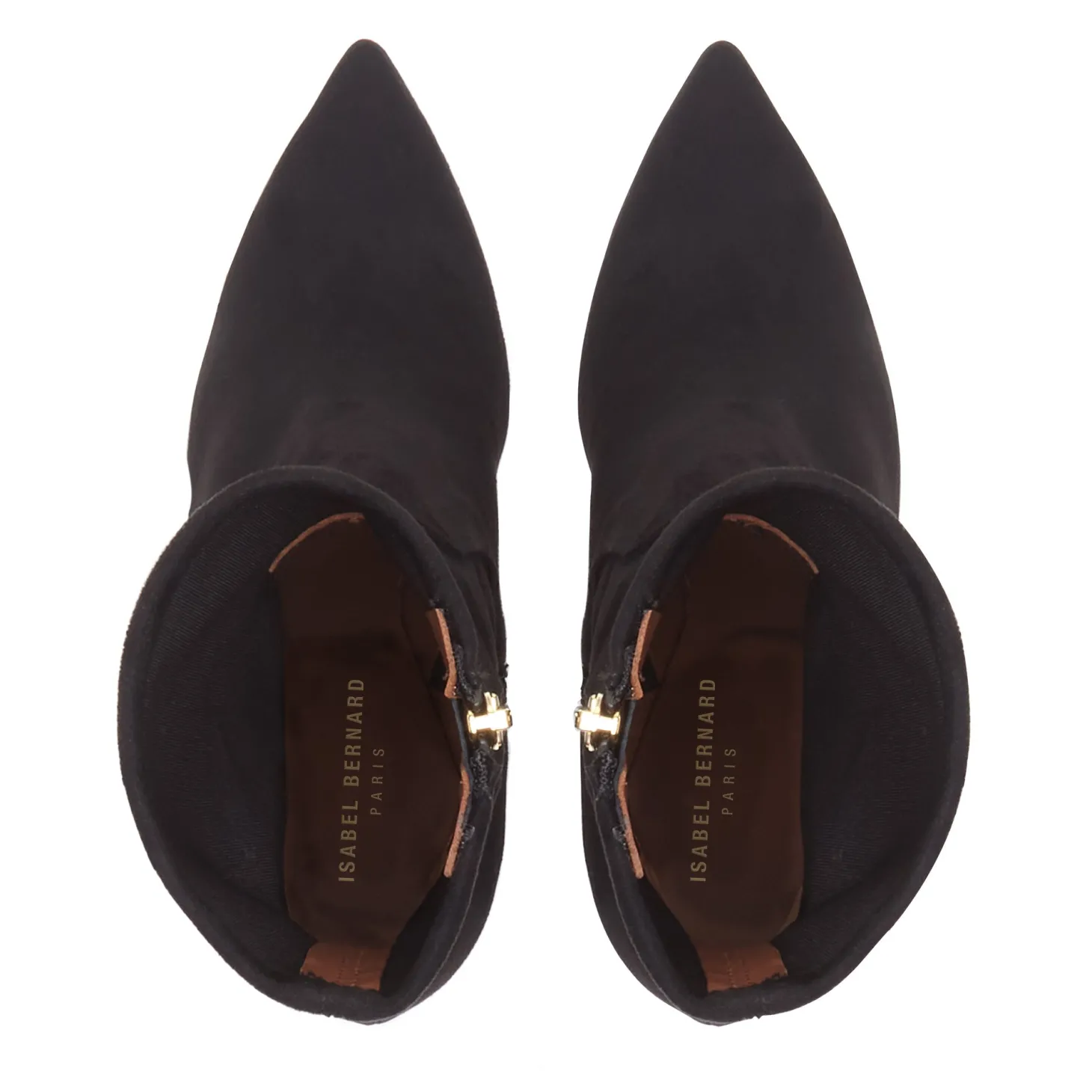 Isabel Bernard Vendôme Fem zwarte nylonstretch suède heels Clearance