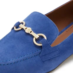 Isabel Bernard Vendôme Fleur blauwe suède loafers Best Sale