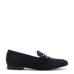 Isabel Bernard Vendôme Fleur blue suede loafers Flash Sale