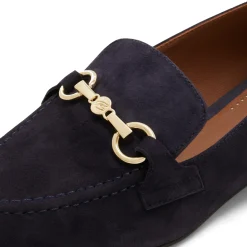 Isabel Bernard Vendôme Fleur blue suede loafers Flash Sale