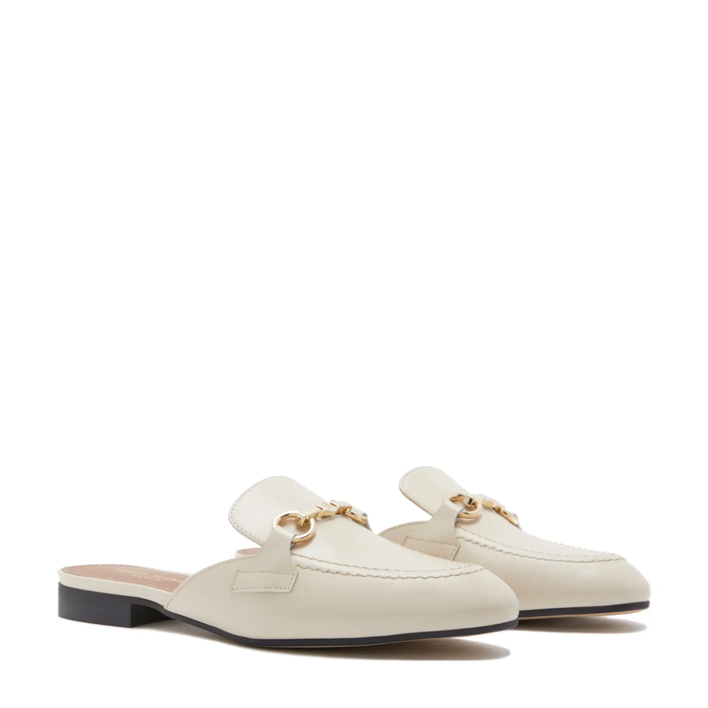Isabel Bernard Vendôme Fleur crème leren slipper loafers van kalfsleer Cheap