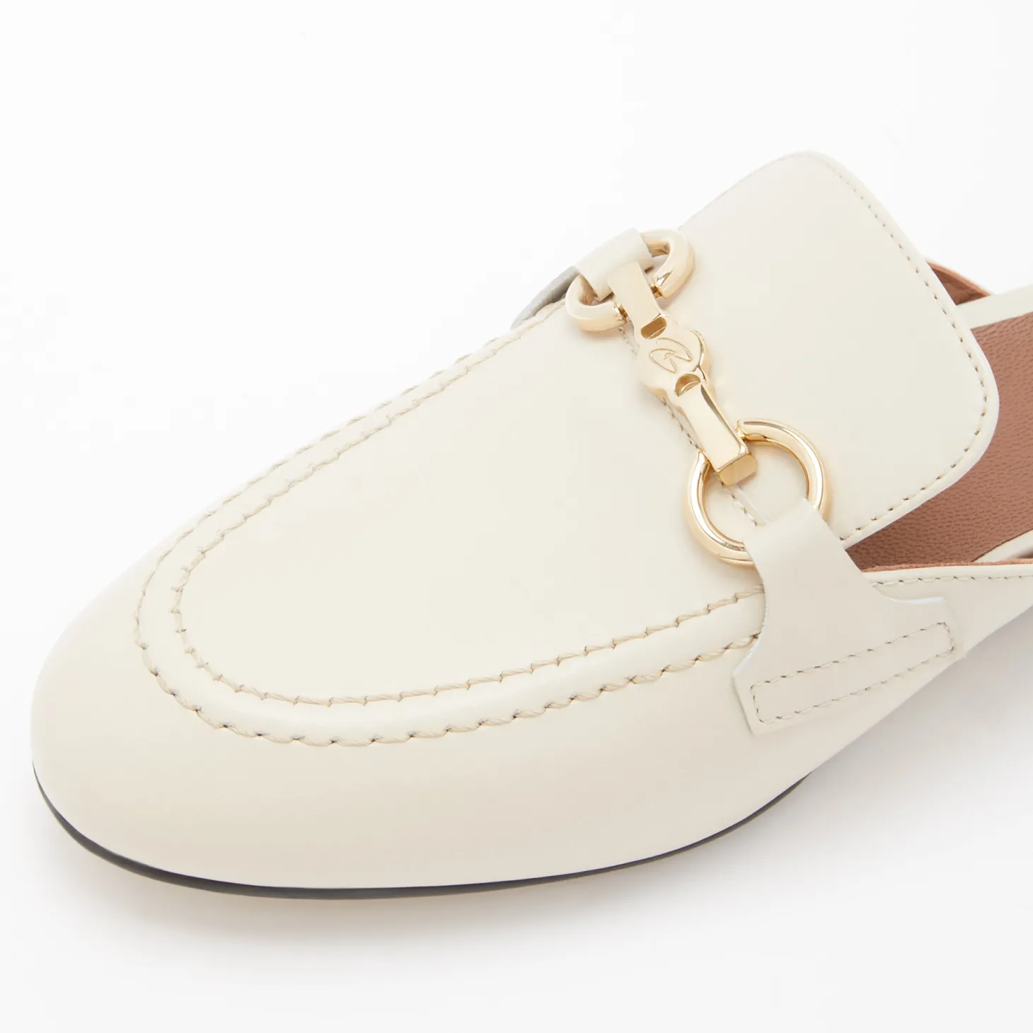 Isabel Bernard Vendôme Fleur crème leren slipper loafers van kalfsleer Cheap