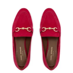 Isabel Bernard Vendôme Fleur fuchsia suède loafers Store