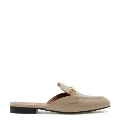 Isabel Bernard Vendôme Fleur taupe leren slipper loafers van kalfsleer Discount