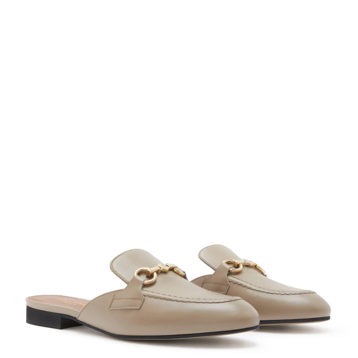 Isabel Bernard Vendôme Fleur taupe leren slipper loafers van kalfsleer Discount