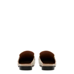 Isabel Bernard Vendôme Fleur taupe leren slipper loafers van kalfsleer Discount