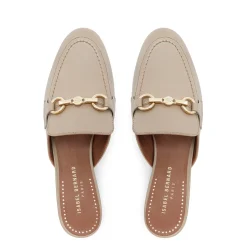Isabel Bernard Vendôme Fleur taupe leren slipper loafers van kalfsleer Discount