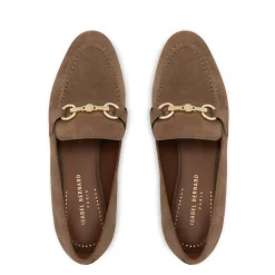 Isabel Bernard Vendôme Fleur taupe suède loafers Fashion