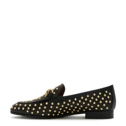 Isabel Bernard Vendôme Fleur zwarte kalfsleren loafers met studs Fashion